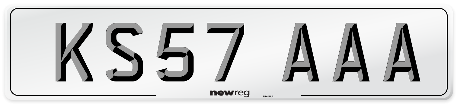KS57 AAA Number Plate from New Reg